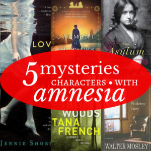 covers of 5 novels about amnesia