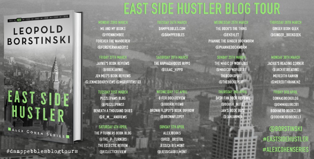 Leopold Borstinski East Side Hustler blog tour banner