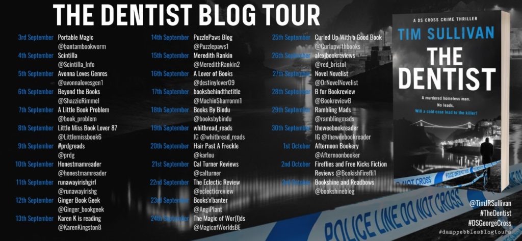 The Dentist by Tim Sullivan (DS George Cross #1) blog tour banner